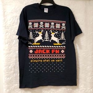 JACK FM Los Angeles radio station Christmas themed tee shirt Lg. Rock Concert